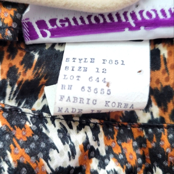 🦜🦜3/$25. Premonitions Short Sleeve Blouse Size 12 - Picture 7 of 7